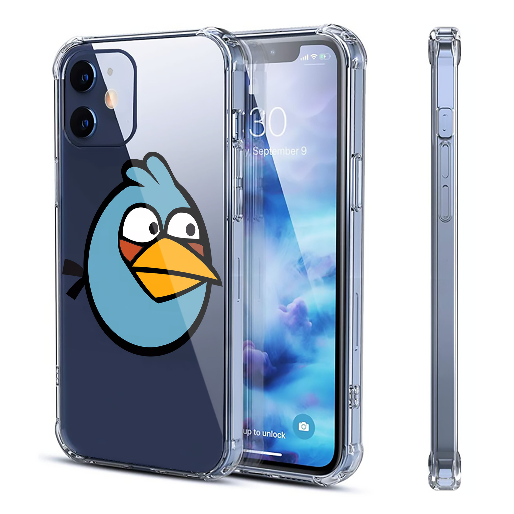 （画像用） Angry Birds アングリーバード 【iPhone 12シリーズ対応】透明スマホケース（クリアソフトケース）